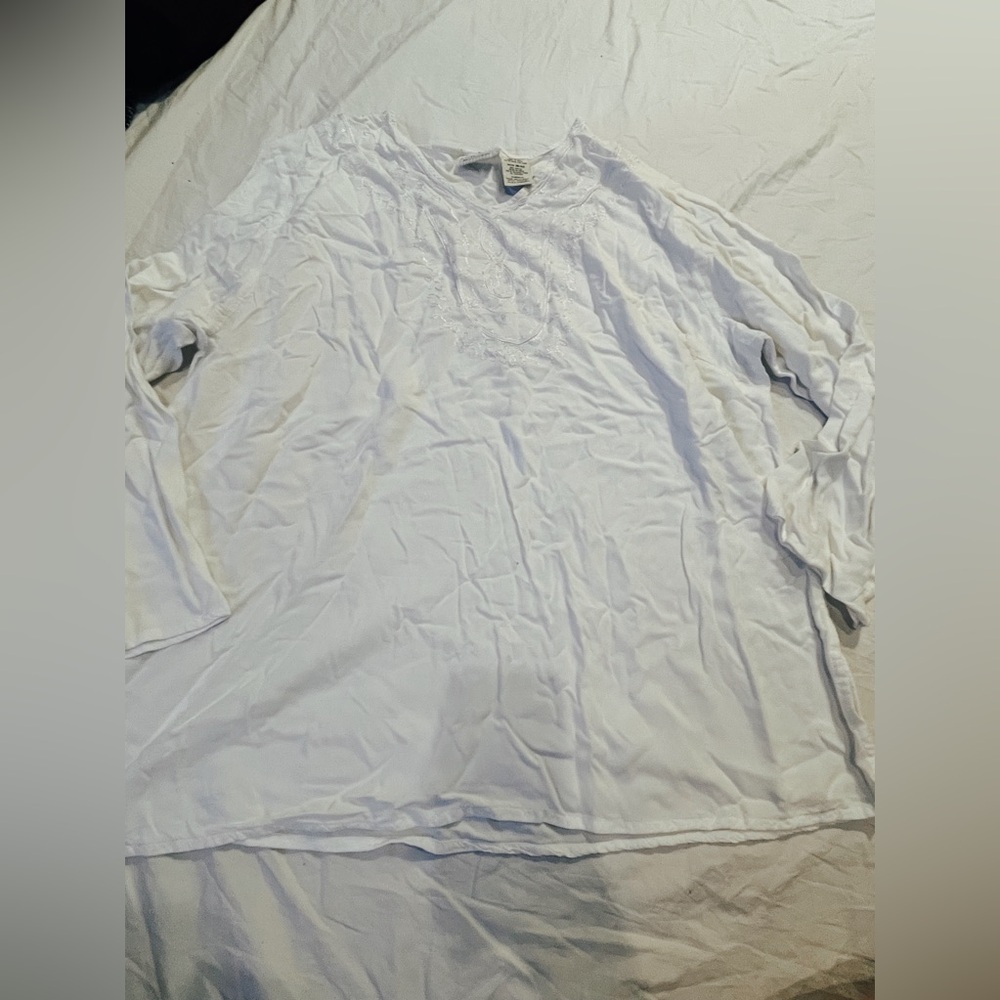 Womens White Plus Size Blouse